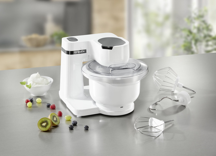 Küchengeräte - Bosch Küchenmaschine mit 3D-Rührsystem, in Farbe WEISS, in Ausführung Mit Rührschüssel aus Kunststoff Ansicht 2