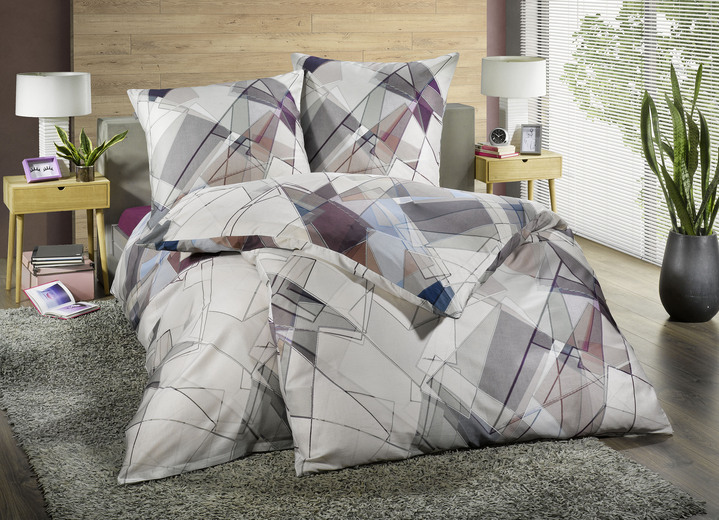 Bettwäschegarnituren - Bettwäsche-Garnitur in Mako-Satin Qualität, in Farbe BUNT Ansicht 2
