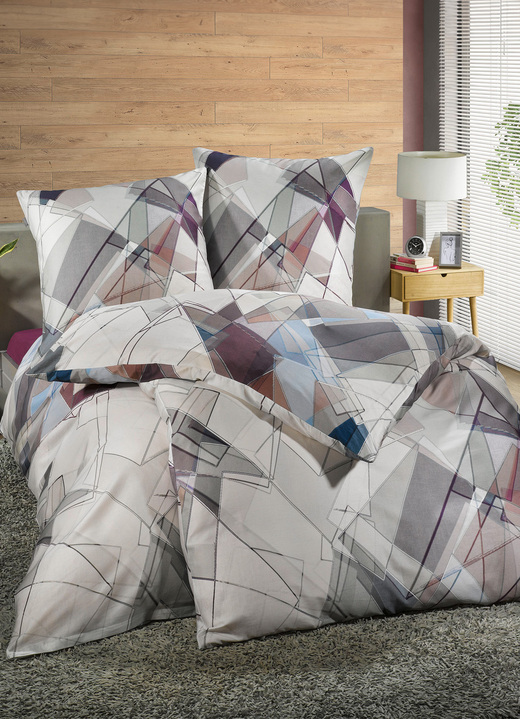Bettwäschegarnituren - Bettwäsche-Garnitur in Mako-Satin Qualität, in Farbe BUNT Ansicht 3