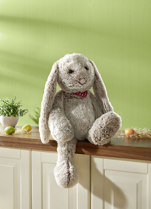 Geschenkideen - Plüsch-Hase, in Farbe GRAU