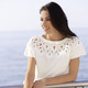 Pullover & Strickmode - Pulli in Materialmix mit Spitze, in Größe L(44/46) bis XS(32/34), in Farbe ECRU – Farbe ECRU – Ansicht 1