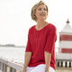 Kurzarm - Pulli in Mustermix – Farbe KIRSCHROT – Ansicht 1 Kurzarm - Pulli in Mustermix, in Größe 036 bis 052, in Farbe KIRSCHROT – Farbe KIRSCHROT – Ansicht 1