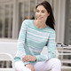 Langarm - Pullover mit Farbverlauf – Farbe JADEGRÜN-WEISS-MULTICOLOR – Ansicht 2 Langarm - Pullover mit Farbverlauf, in Größe 036 bis 052, in Farbe JADEGRÜN-WEISS-MULTICOLOR – Farbe JADEGRÜN-WEISS-MULTICOLOR – Ansicht 2