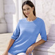 Kurzarm - Pullover mit zarter Struktur, in Größe L(44/46) bis XS(32/34), in Farbe HELLBLAU