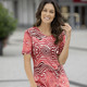 Shirts - Shirt mit silberfarbener Folie im Vorderteil in 2 Farben – Farbe ROT-WEISS Shirts - Shirt mit silberfarbener Folie im Vorderteil in 2 Farben, in Größe 036 bis 054, in Farbe GRÜN-WEISS