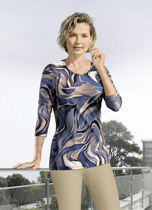 3/4-Arm - Shirt mit 3/4-langen Ärmeln in 4 Farben, in Größe 036 bis 052, in Farbe CAMEL-BRAUN Ansicht 2