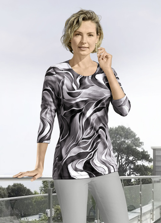 3/4-Arm - Shirt mit 3/4-langen Ärmeln in 4 Farben, in Größe 036 bis 052, in Farbe CAMEL-BRAUN Ansicht 4