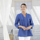 3/4-Arm - Tunika mit Schmuckknöpfen – Farbe JEANSBLAU – Ansicht 2 3/4-Arm - Tunika mit Schmuckknöpfen, in Größe 036 bis 054, in Farbe JEANSBLAU – Farbe JEANSBLAU – Ansicht 2