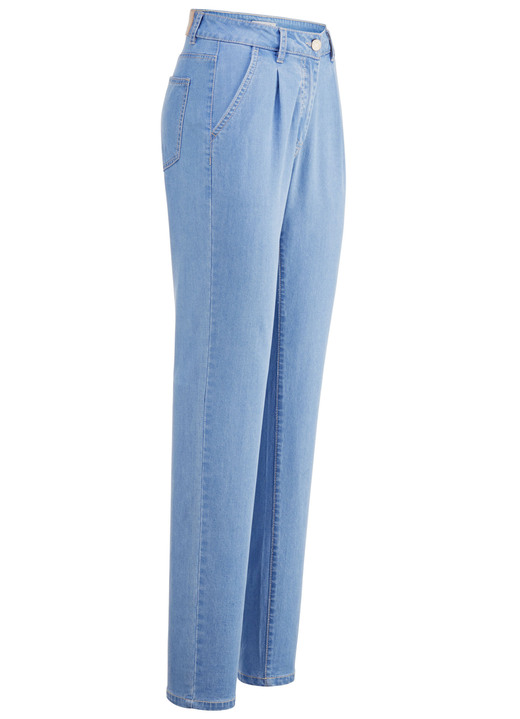Hosen mit Knopf- und Reißverschluss - Jeans in Chino-Form, in Größe 017 bis 050, in Farbe HELLBLAU Ansicht 1