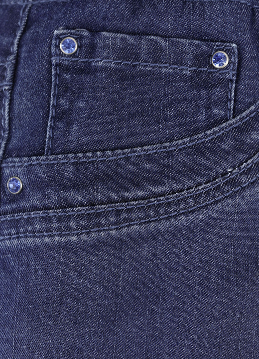 Uni - Rock in gerader Schnittführung, in Größe 036 bis 052, in Farbe JEANSBLAU Ansicht 3