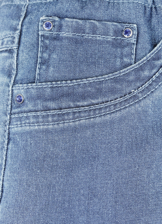 Uni - Rock in gerader Schnittführung, in Größe 036 bis 052, in Farbe JEANSBLAU Ansicht 8