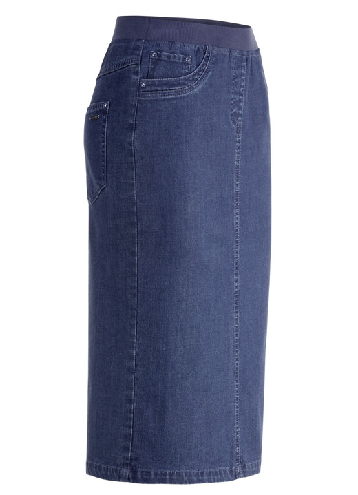 Uni - Rock in gerader Schnittführung, in Größe 036 bis 052, in Farbe HELLBLAU Ansicht 9