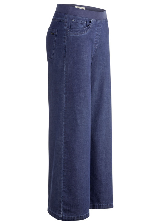 Uni - Culotte in 5-Pocket-Form , in Größe 018 bis 052, in Farbe JEANSBLAU Ansicht 1