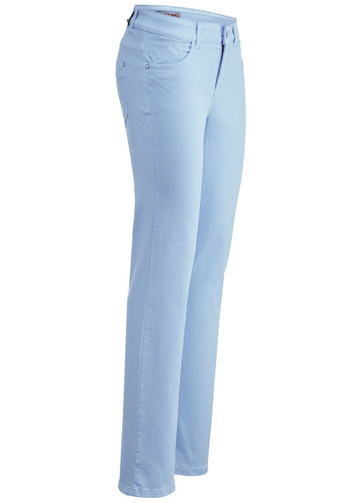 Hosen in Schlupfform - Magic-Jeans in 5-Pocket-Form, in Größe 017 bis 050, in Farbe HELLBLAU Ansicht 1
