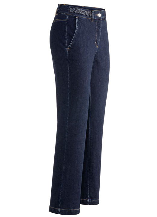 Hosen mit Knopf- und Reißverschluss - Aufwendig gearbeitete Jeans Hosen mit Knopf- und Reißverschluss - Aufwendig gearbeitete Jeans, in Größe 018 bis 050, in Farbe DUNKELBLAU