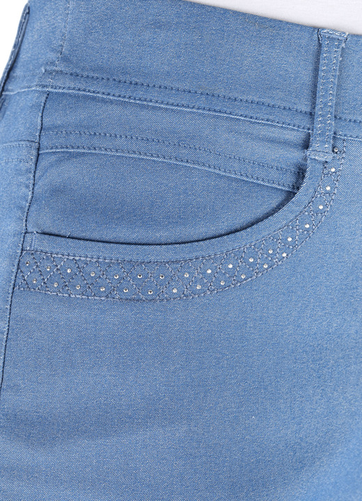 Hosen in Schlupfform - Hose in Denim-Optik, in Größe 017 bis 052, in Farbe JEANSBLAU Ansicht 3