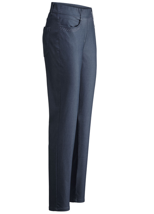 Hosen in Schlupfform - Hose in Denim-Optik, in Größe 017 bis 052, in Farbe JEANSBLAU Ansicht 7