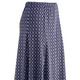 Gemustert - Tragangenehmer Bahnenrock  – Farbe MARINE-WEISS-BLAU – Ansicht 2 Gemustert - Tragangenehmer Bahnenrock , in Größe 036 bis 054, in Farbe MARINE-WEISS-BLAU – Farbe MARINE-WEISS-BLAU – Ansicht 2