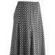 Gemustert - Tragangenehmer Bahnenrock  – Farbe SCHWARZ-WEISS – Ansicht 2 Gemustert - Tragangenehmer Bahnenrock , in Größe 036 bis 054, in Farbe MARINE-WEISS-BLAU – Farbe SCHWARZ-WEISS – Ansicht 2