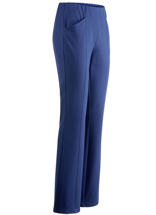 Hosen in Schlupfform - Jerseyhose mit ausgestellter Fußweite Hosen in Schlupfform - Jerseyhose mit ausgestellter Fußweite, in Größe 018 bis 054, in Farbe ROYALBLAU