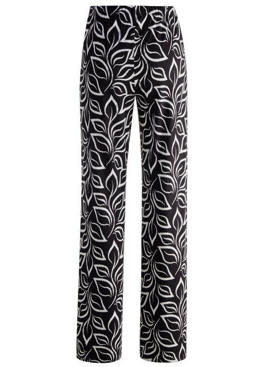 Hosen in Schlupfform - Hose in bequemer Weite Ansicht 2 Hosen in Schlupfform - Hose in bequemer Weite, in Größe 018 bis 054, in Farbe SCHWARZ-WEISS Ansicht 2