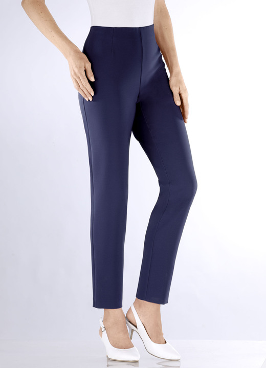 Hosen in Schlupfform - Knöchellange Hose mit angeschnittenem Bund Ansicht 3 Hosen in Schlupfform - Knöchellange Hose mit angeschnittenem Bund, in Größe 018 bis 052, in Farbe MARINE Ansicht 3