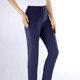 Hosen in Schlupfform - Knöchellange Hose mit angeschnittenem Bund – Farbe MARINE – Ansicht 3 Hosen in Schlupfform - Knöchellange Hose mit angeschnittenem Bund, in Größe 018 bis 052, in Farbe MARINE – Farbe MARINE – Ansicht 3