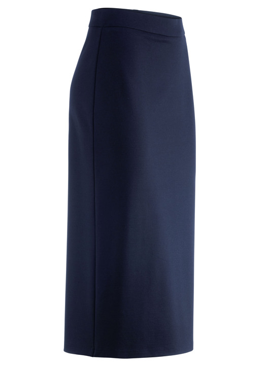 Uni - Rock in schmaler Schnittführung, in Größe 018 bis 054, in Farbe MARINE Ansicht 2