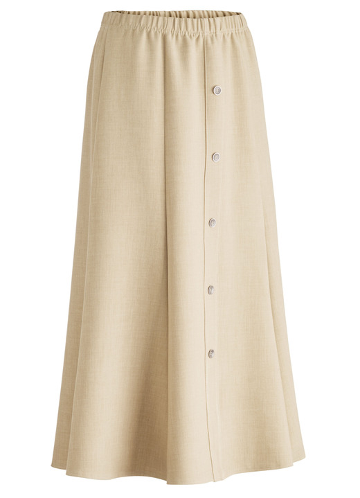 Uni - Rock mit Zierknopfblende Ansicht 6 Uni - Rock mit Zierknopfblende, in Größe 019 bis 054, in Farbe HELLBLAU MELANGE Ansicht 6