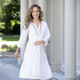 Kurzarm - Kleid, 2-tlg. mit toller Stickerei – Farbe WEISS – Ansicht 1 Kurzarm - Kleid, 2-tlg. mit toller Stickerei, in Größe 036 bis 052, in Farbe WEISS – Farbe WEISS – Ansicht 1