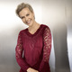 Anlassblusen - Shirt-Tunika mit edler Spitze – Farbe BORDEAUX Anlassblusen - Shirt-Tunika mit edler Spitze, in Größe 036 bis 054, in Farbe SCHWARZ