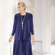 Kleider - Figur umspielendes Chasuble  – Farbe BLAU – Ansicht 2 Kleider - Figur umspielendes Chasuble , in Größe 036 bis 054, in Farbe BLAU – Farbe BLAU – Ansicht 2