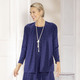 Kleider - Figur umspielendes Chasuble  – Farbe BLAU – Ansicht 1 Kleider - Figur umspielendes Chasuble , in Größe 036 bis 054, in Farbe BLAU – Farbe BLAU – Ansicht 1