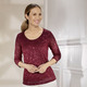 Anlassblusen - Funkelnde Shirt-Tunika  – Farbe BORDEAUX Anlassblusen - Funkelnde Shirt-Tunika , in Größe 036 bis 054, in Farbe SCHWARZ