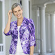 Blusen & Tuniken - Blusenblazer mit modischem Reverskragen – Farbe AUBERGINE-LILA-ECRU-BUNT – Ansicht 1 Blusen & Tuniken - Blusenblazer mit modischem Reverskragen, in Größe 038 bis 054, in Farbe AUBERGINE-LILA-ECRU-BUNT – Farbe AUBERGINE-LILA-ECRU-BUNT – Ansicht 1