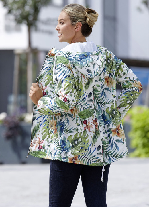 Jacken & Mäntel - Jacke mit fester Kapuze Ansicht 4 Jacken & Mäntel - Jacke mit fester Kapuze, in Größe 036 bis 054, in Farbe WEISS-GRÜN-MANDARINE-ROT-BLAU Ansicht 4