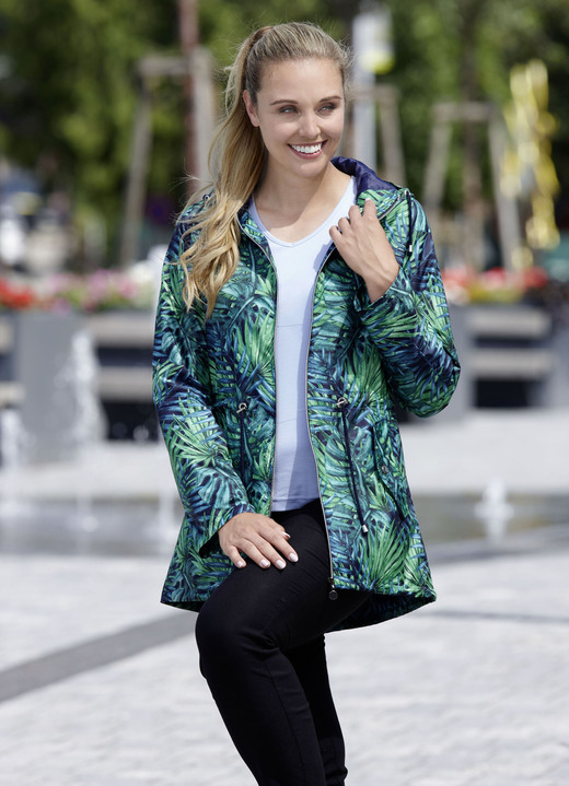 Jacken & Mäntel - Jacke mit fester Kapuze Ansicht 2 Jacken & Mäntel - Jacke mit fester Kapuze, in Größe 036 bis 054, in Farbe MARINE-GRÜN Ansicht 2