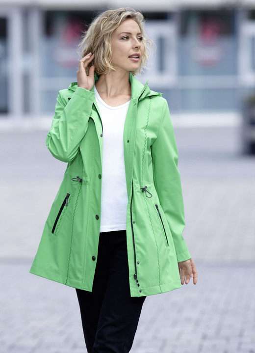 Jacken & Mäntel - Jacke mit umschlagbaren Ärmeln Ansicht 3 Jacken & Mäntel - Jacke mit umschlagbaren Ärmeln, in Größe 038 bis 054, in Farbe APFELGRÜN Ansicht 3