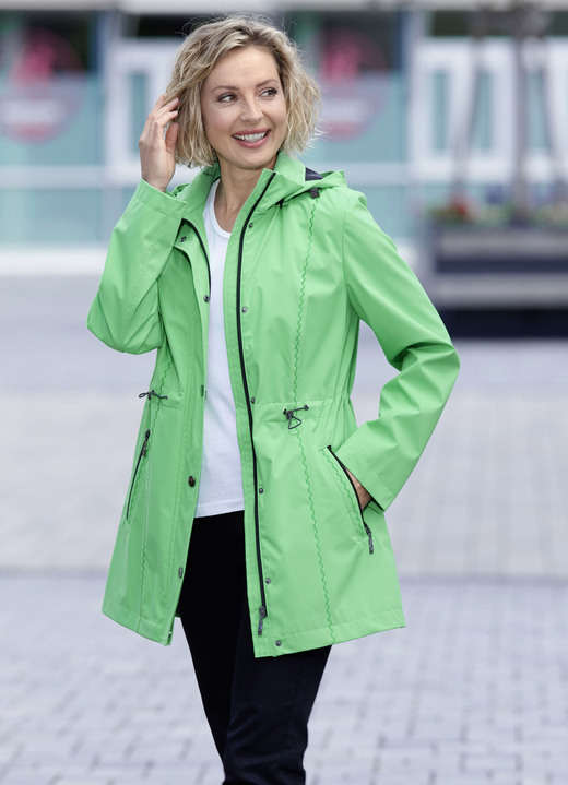 Jacken & Mäntel - Jacke mit umschlagbaren Ärmeln Ansicht 2 Jacken & Mäntel - Jacke mit umschlagbaren Ärmeln, in Größe 038 bis 054, in Farbe APFELGRÜN Ansicht 2