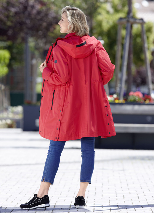 Jacken & Mäntel - Funktions-Kurzmantel mit abnehmbarer Kapuze, in Größe 036 bis 054, in Farbe FEUERROT Ansicht 2