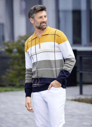 Polopullover mit Reißverschluss