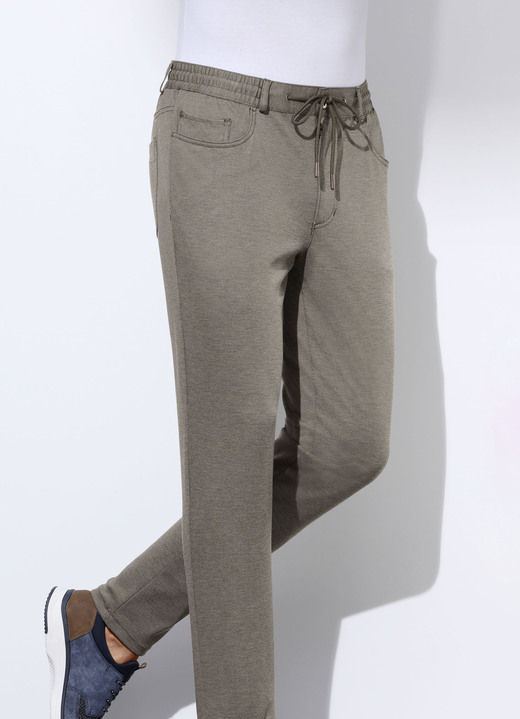 Hosen - Superstretch-Hose mit Gummibund in 3 Farben, in Größe 024 bis 062, in Farbe SCHWARZ Ansicht 4