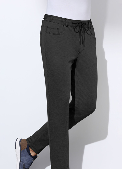 Hosen - Superstretch-Hose mit Gummibund in 3 Farben, in Größe 024 bis 062, in Farbe SCHLAMM MELIERT Ansicht 7