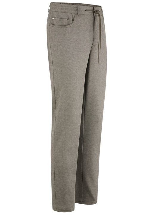 Hosen - Superstretch-Hose mit Gummibund in 3 Farben, in Größe 024 bis 062, in Farbe SCHLAMM MELIERT Ansicht 2