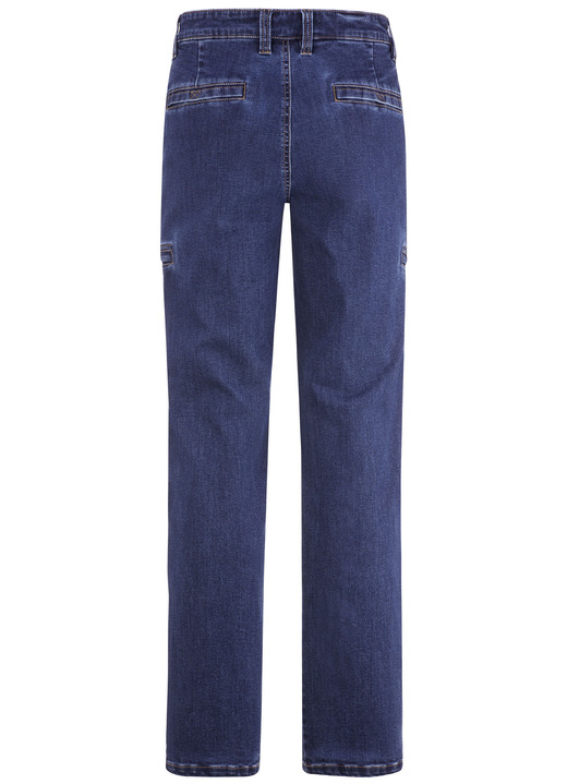 Jeans - Jeans mit Cargotaschen in 2 Farben, in Größe 024 bis 060, in Farbe JEANSBLAU Ansicht 3