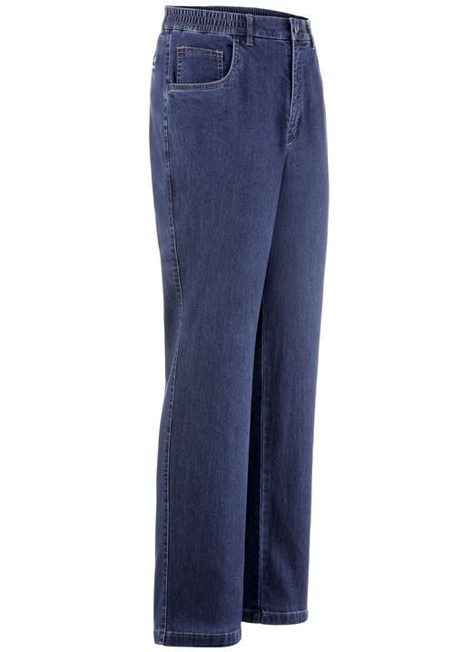 Jeans - Jeans mit Gummibund in 3 Farben, in Größe 024 bis 062, in Farbe DUNKELJEANS Ansicht 2