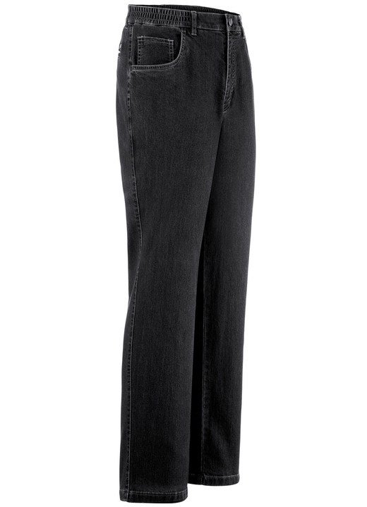 Jeans - Jeans mit Gummibund in 3 Farben, in Größe 024 bis 062, in Farbe DUNKELJEANS Ansicht 8