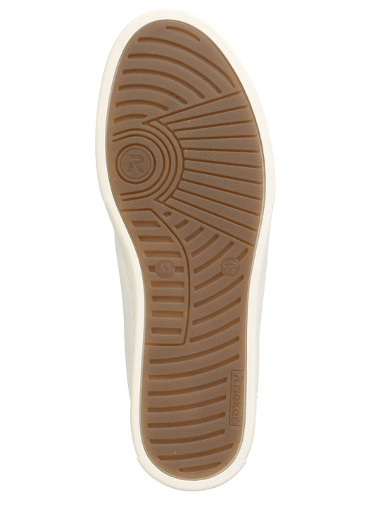 Slipper & Schnürschuhe - Rieker Sneaker aus weichem Nappaleder Ansicht 3 Slipper & Schnürschuhe - Rieker Sneaker aus weichem Nappaleder, in Größe 040 bis 047, in Farbe WEISS-CAMEL Ansicht 3