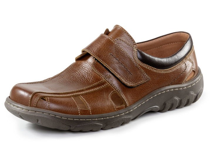 Slipper & Schnürschuhe - GINO GALANTE Slipper aus genarbtem Rind-Nappaleder, in Größe 040 bis 046, in Farbe SCHWARZ Ansicht 5