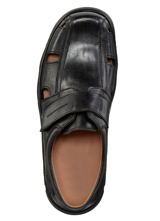 Slipper & Schnürschuhe - GINO GALANTE Slipper aus genarbtem Rind-Nappaleder, in Größe 040 bis 046, in Farbe SCHWARZ Ansicht 3